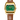 MONTRE CHEZ MAMAN MAGNUM GOLD BASIL GREEN BRACELET BROWN