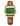 MONTRE CHEZ MAMAN MAGNUM GOLD BASIL GREEN BRACELET BROWN