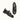 Chaussures Babies RADE OAK TR Noir KLEMAN en cuir grainé noir avec boucles dorées, coutures contrastantes et semelle crantée.
