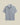 Chemise homme Portuguese Flannel Belavista à manches courtes, texture bleu clair et blanc cassé, col camp, poche poitrine.
