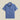 Chemise Portuguese Flannel Dots Blue pour homme, manches courtes, col cubain, bleue, motif texturé subtil, poche poitrine.