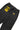 Black Service Works Classic Chef Pants with yellow branding tags on the back pockets and elastic waistband.