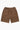 Brown Classic Chef Shorts from Service Works, with an elastic waistband, drawstring, and front patch pockets.