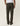 Vue de dos d'un homme portant le pantalon de costume fuselé Como Olive Night Les Deux, en vert olive, avec des mocassins.