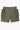 Olive green Service Works Gardener Shorts with large cargo pockets, drawstring details, and an elasticated waistband.