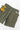 Service Works olive green Gardener Shorts, with elasticated waist, side cargo pocket, and prominent brand tag.
