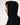 Homme portant un hoodie Homecore Terry noir texturé avec cordon à embouts rouges et un pantalon bleu foncé.