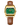 MONTRE CHEZ MAMAN MAGNUM GOLD BASIL GREEN BRACELET BROWN