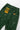Green Service Works Paisley Chef Pants with a prominent brand tag, elastic waistband, and multiple pockets.