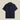 Chemise Palm Portuguese Flannel bleu marine, manches courtes, motif palmiers texturé.