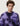 Pull Col Rond Forrest Les Deux pour homme, violet et bleu foncé, avec motif abstrait et texture moelleuse.