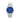 Montre Komono Ray Chroma Estate Silver Midnight avec bo&icirc;tier et bracelet en argent et cadran bleu marine.