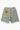 Back view of Service Works Seersucker Chef Shorts in sage green, with an elastic waistband and two back pockets.