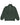 Sweat Bangor OLOW vert foncé en velours côtelé, demi-zip, avec poche kangourou.