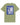 T-Shirt Pictural OLOW vert. Imprimé graphique au dos: femme tressée, chevalet, motifs végétaux bleus et blancs.