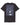 T-Shirt Taijitu OLOW gris foncé avec un grand imprimé complexe en ligne blanche au dos, incluant un yin-yang, vagues et figures.
