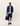 VESTE LES DEUX MARSEILLE SEERSUCKER ZIPPER JACKET DARK NAVY